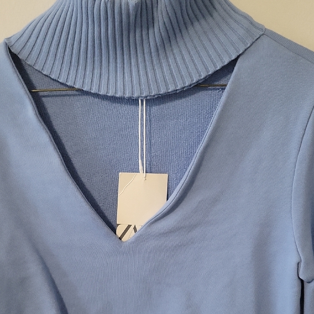 Blue Turtleneck Sweater - Picture 4 of 4